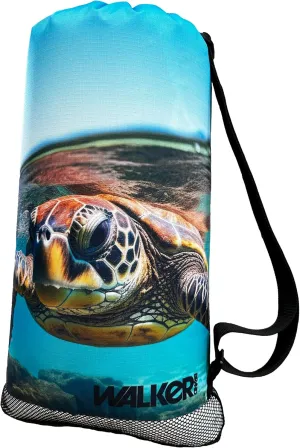 Walker Beach Mesh Net Travel Boat Bag for Snorkeling, Dive, and Swim Gear – USA Made (Turtle Splash)