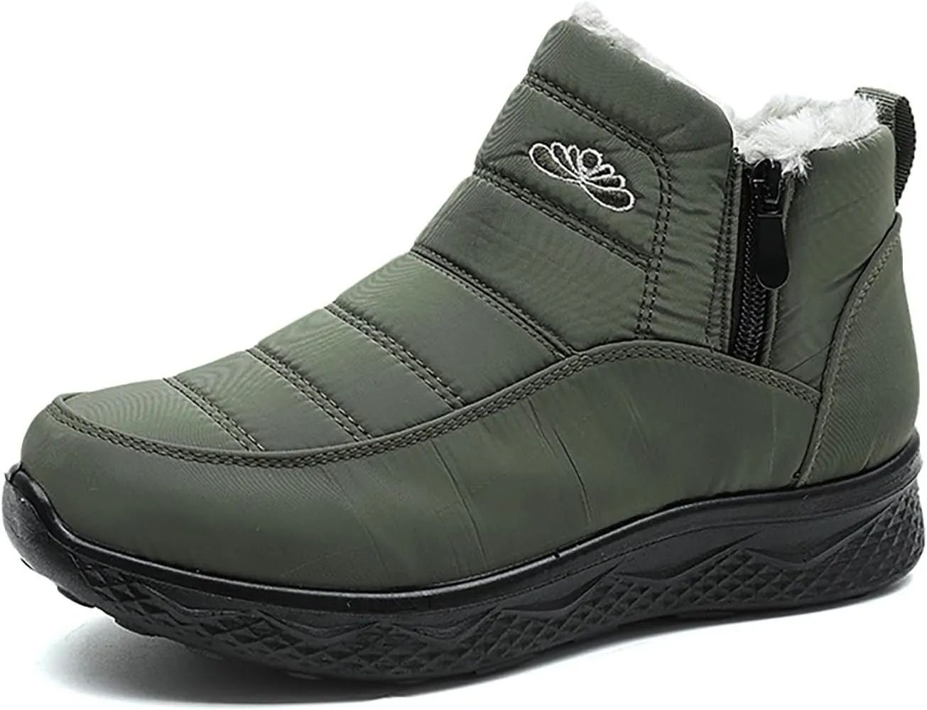 Waterproof Boots for Women Anti-Slip Mid-Calf Snow Boots Warm Outdoor Comfortable Hiking Booties