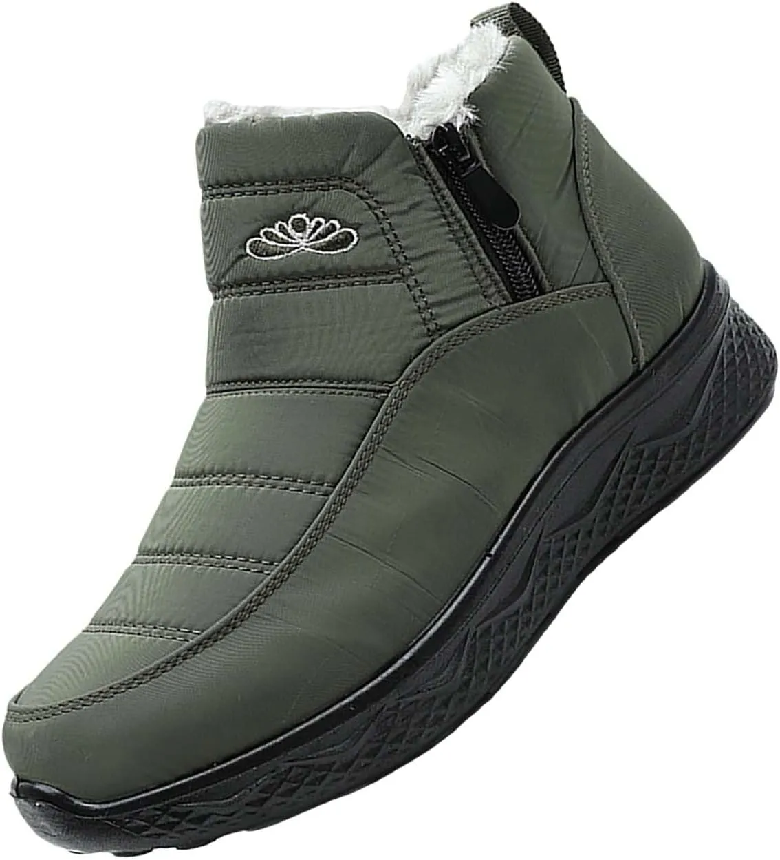 Waterproof Boots for Women Anti-Slip Mid-Calf Snow Boots Warm Outdoor Comfortable Hiking Booties