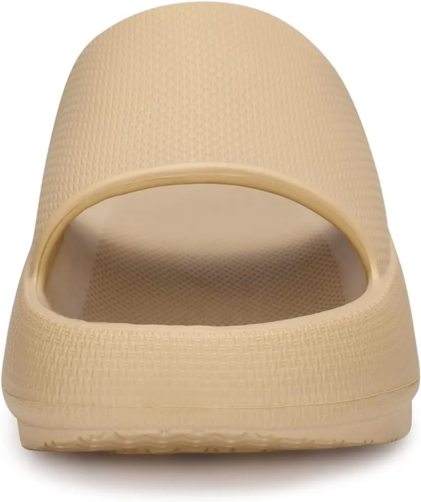 welltree Slides for Women Men Pillow Slippers Non-Slip Bathroom Shower Sandals Soft Thick Sole Indoor and Outdoor Slides