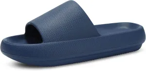 welltree Slides for Women Men Pillow Slippers Non-Slip Bathroom Shower Sandals Soft Thick Sole Indoor and Outdoor Slides