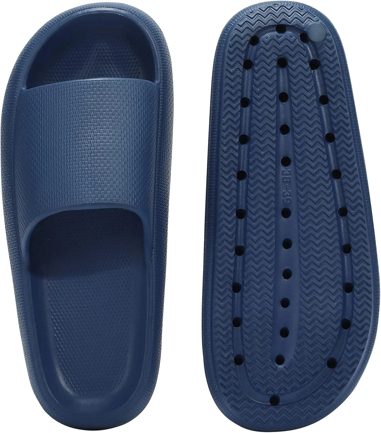 welltree Slides for Women Men Pillow Slippers Non-Slip Bathroom Shower Sandals Soft Thick Sole Indoor and Outdoor Slides