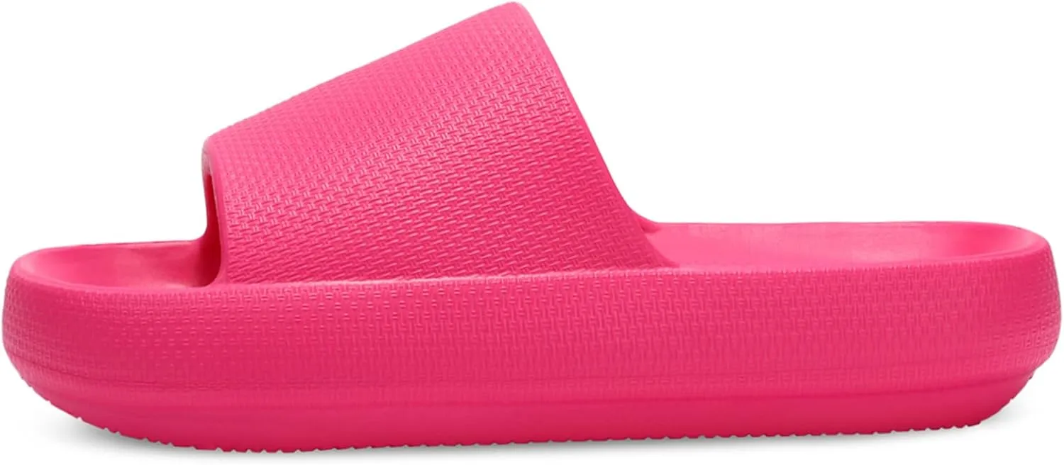 welltree Slides for Women Men Pillow Slippers Non-Slip Bathroom Shower Sandals Soft Thick Sole Indoor and Outdoor Slides