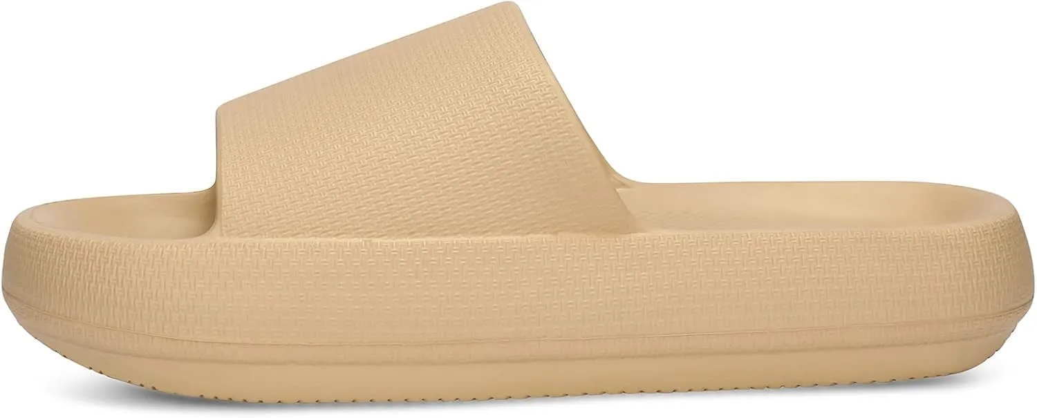 welltree Slides for Women Men Pillow Slippers Non-Slip Bathroom Shower Sandals Soft Thick Sole Indoor and Outdoor Slides