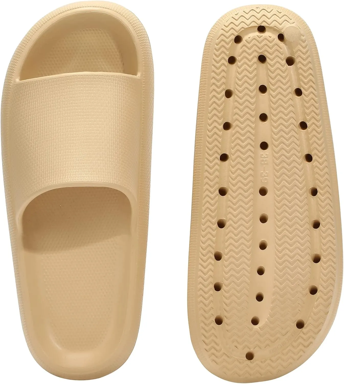 welltree Slides for Women Men Pillow Slippers Non-Slip Bathroom Shower Sandals Soft Thick Sole Indoor and Outdoor Slides
