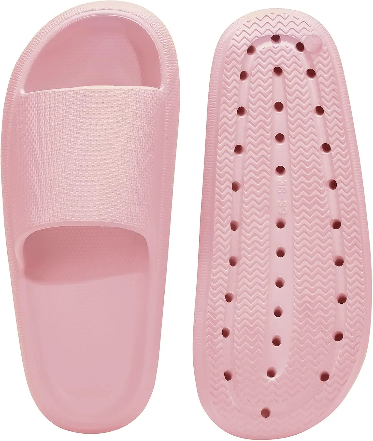 welltree Slides for Women Men Pillow Slippers Non-Slip Bathroom Shower Sandals Soft Thick Sole Indoor and Outdoor Slides