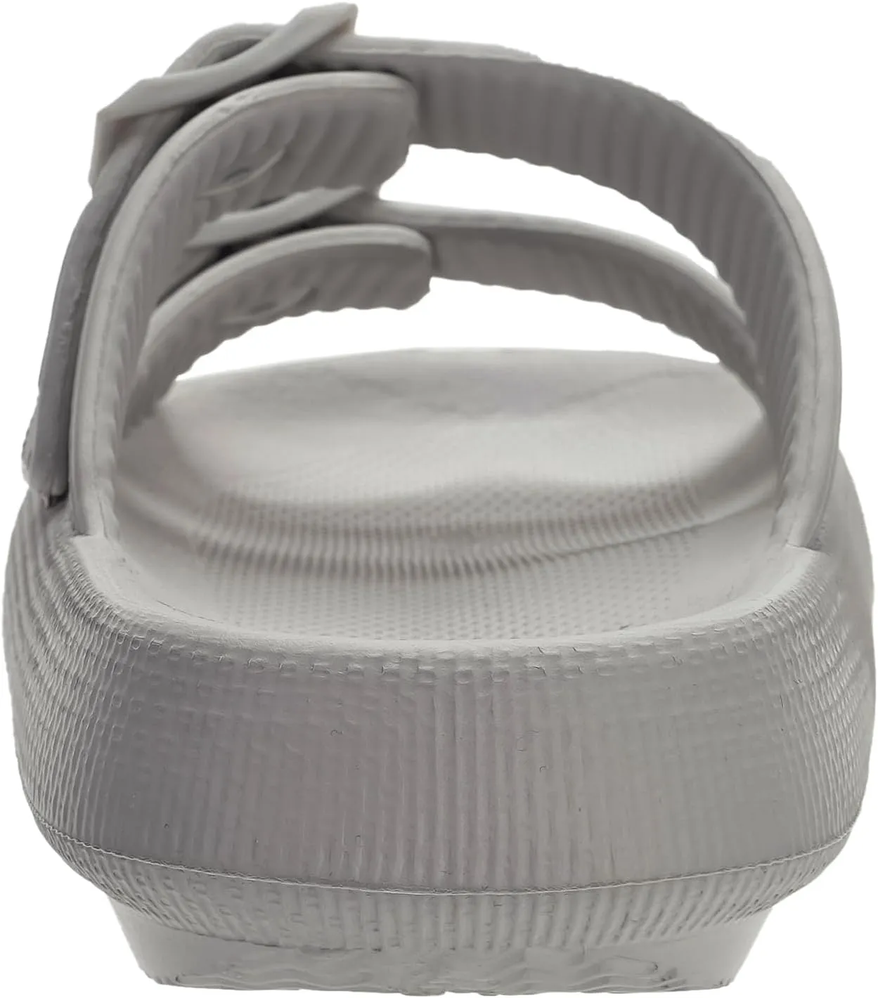 WHITIN Slides for Women Men Double Buckle Adjustable Thick Sole Pillow Slippers Bathroom Sandals
