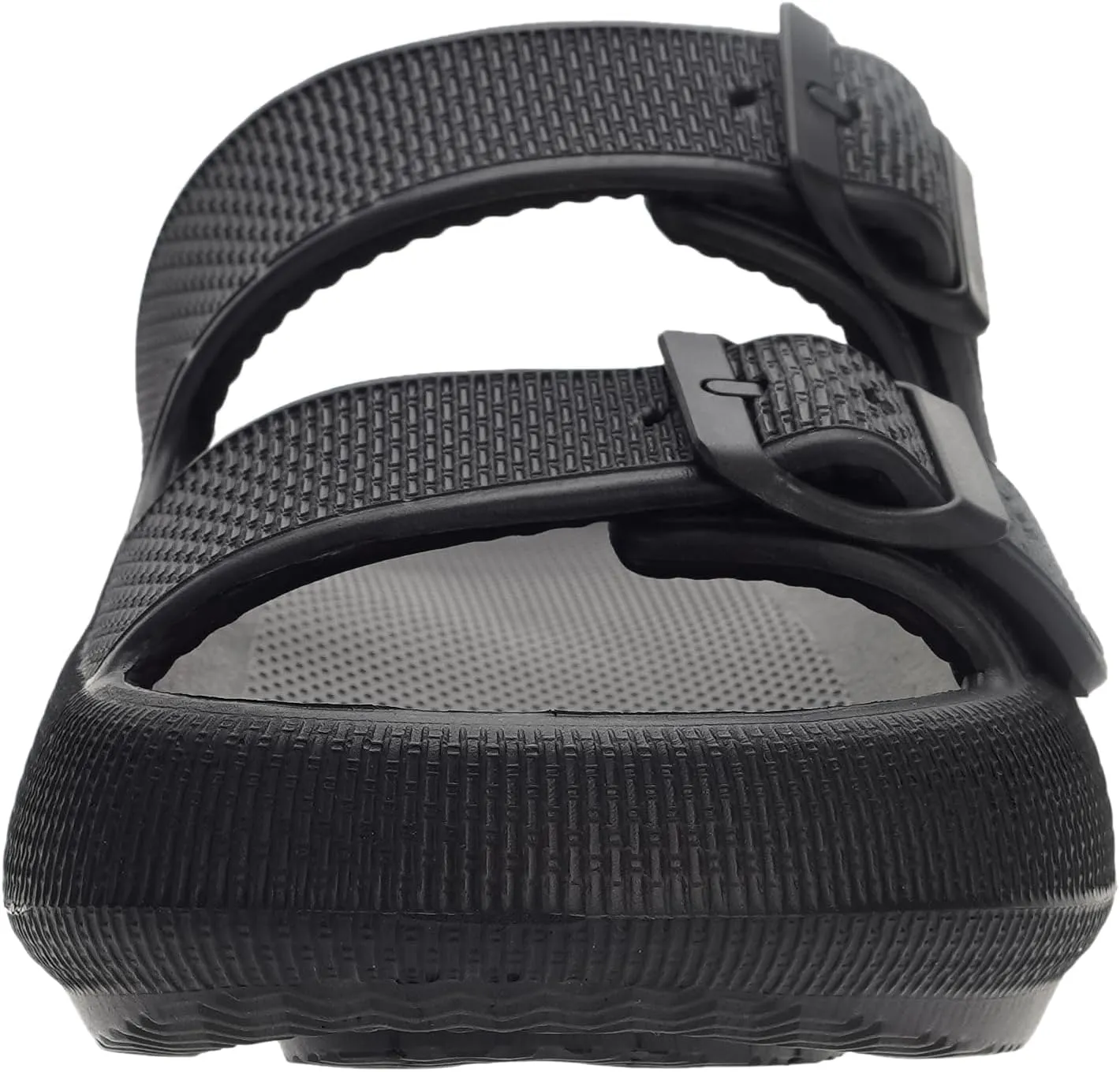 WHITIN Slides for Women Men Double Buckle Adjustable Thick Sole Pillow Slippers Bathroom Sandals