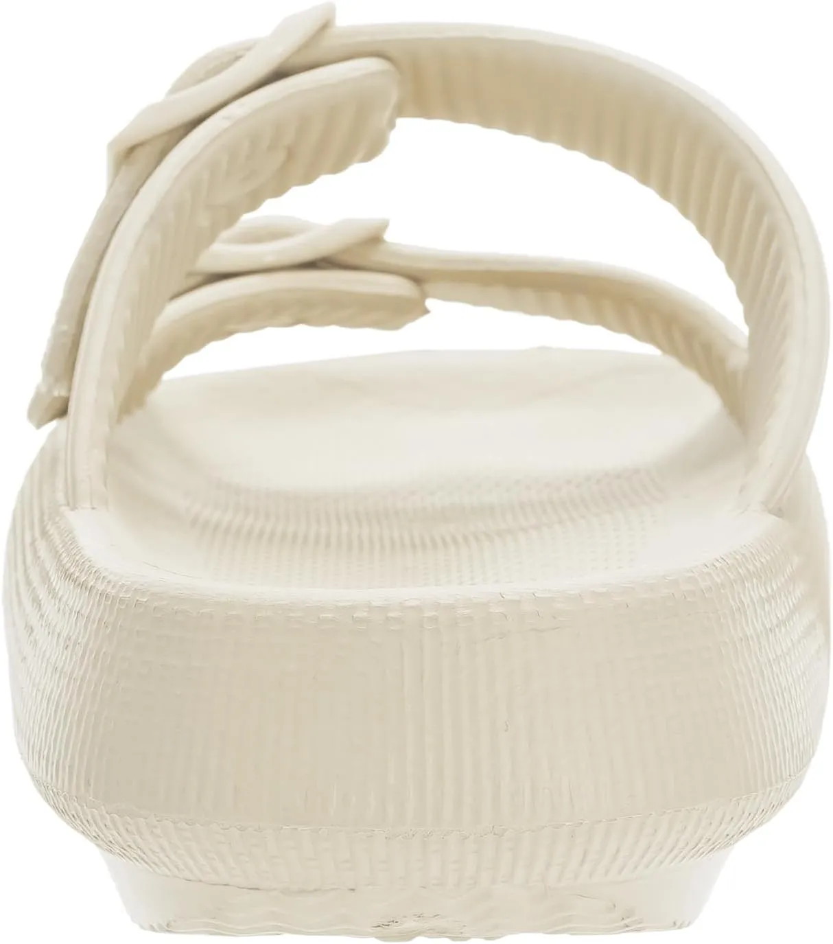WHITIN Slides for Women Men Double Buckle Adjustable Thick Sole Pillow Slippers Bathroom Sandals