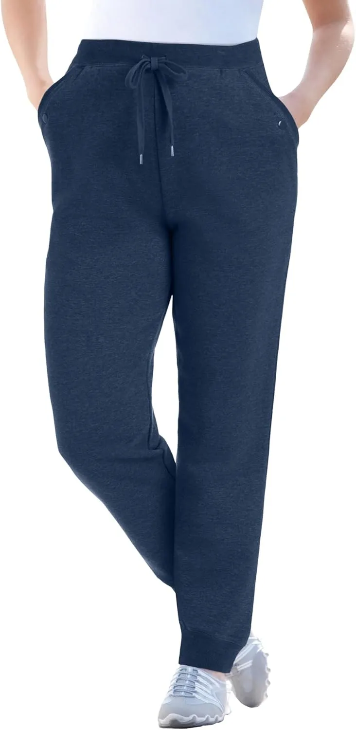 Woman Within Plus Size Better Fleece Jogger Sweatpant