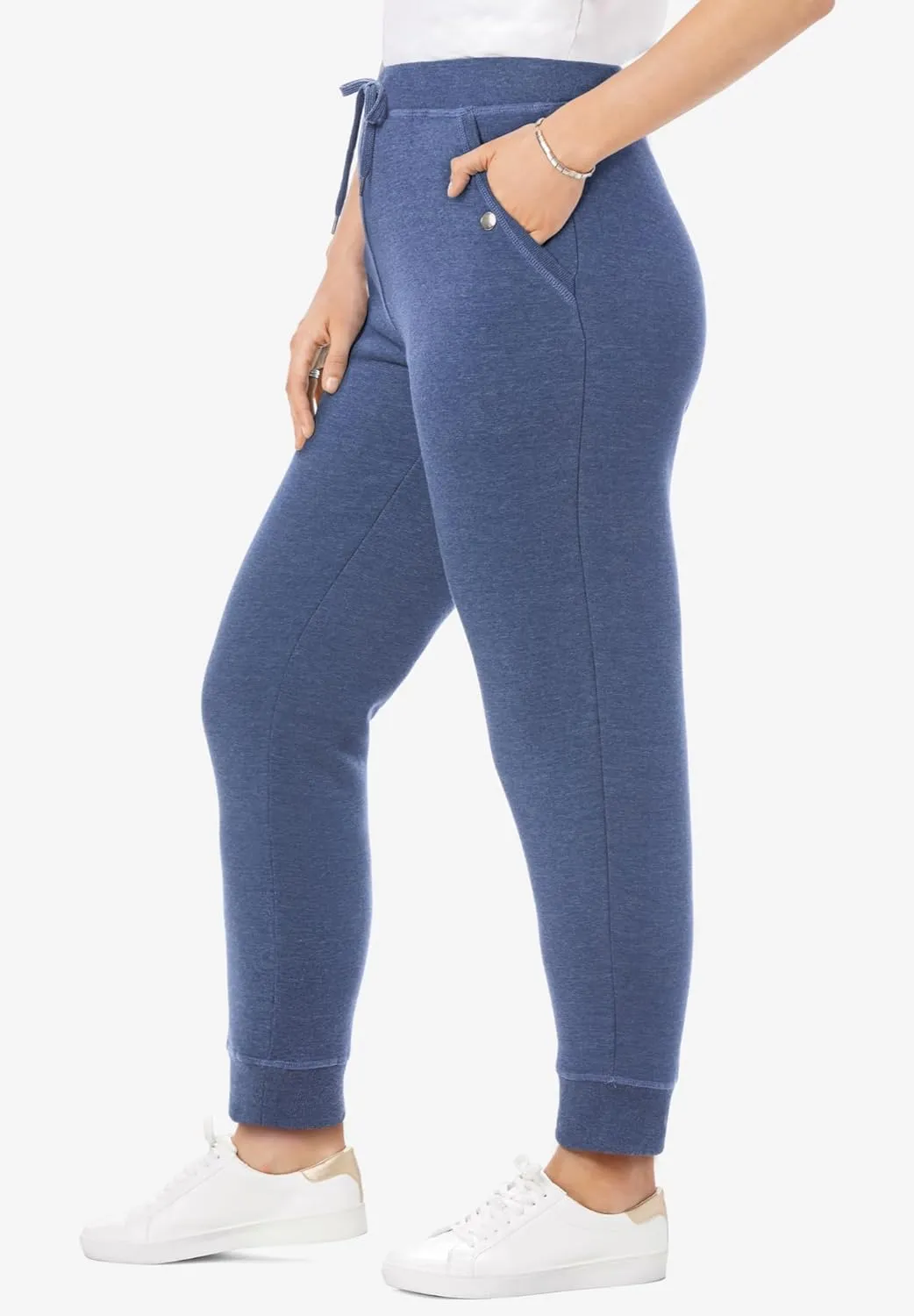 Woman Within Plus Size Better Fleece Jogger Sweatpant