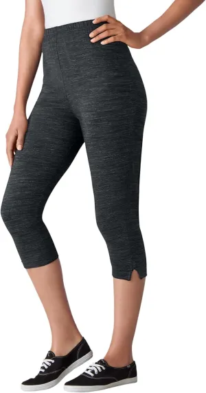 Woman Within Plus Size Stretch Cotton Capri Legging