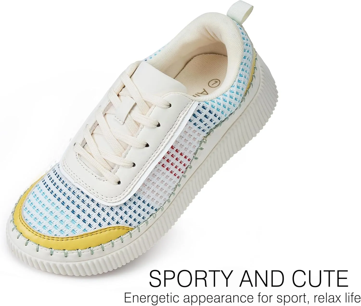 Women Crochet Platform Chunky Sneakers Comfortable Casual Tennis Shoes Fashion Sneaker Chunky Walking Shoes