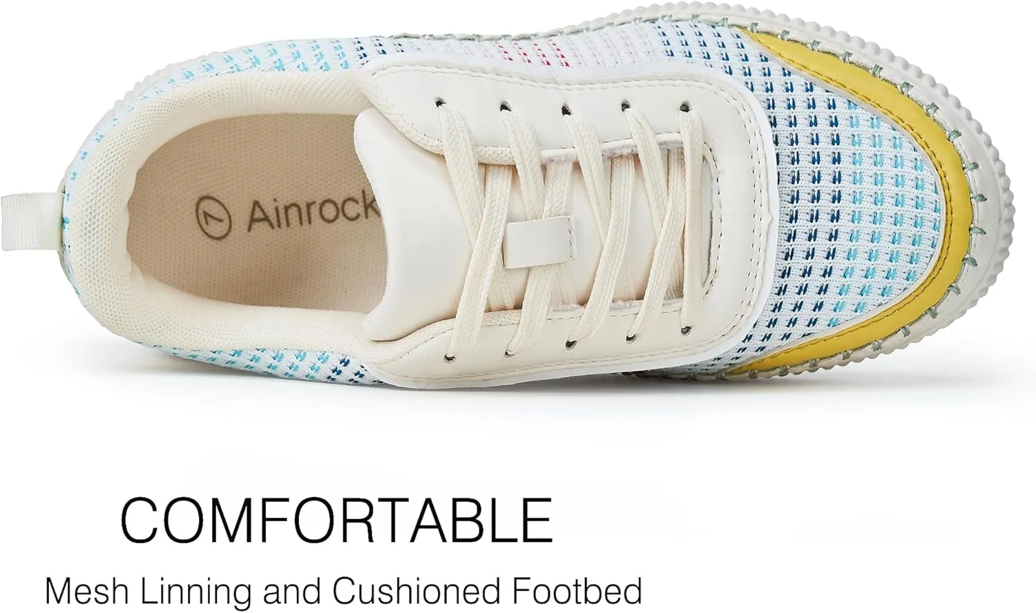 Women Crochet Platform Chunky Sneakers Comfortable Casual Tennis Shoes Fashion Sneaker Chunky Walking Shoes