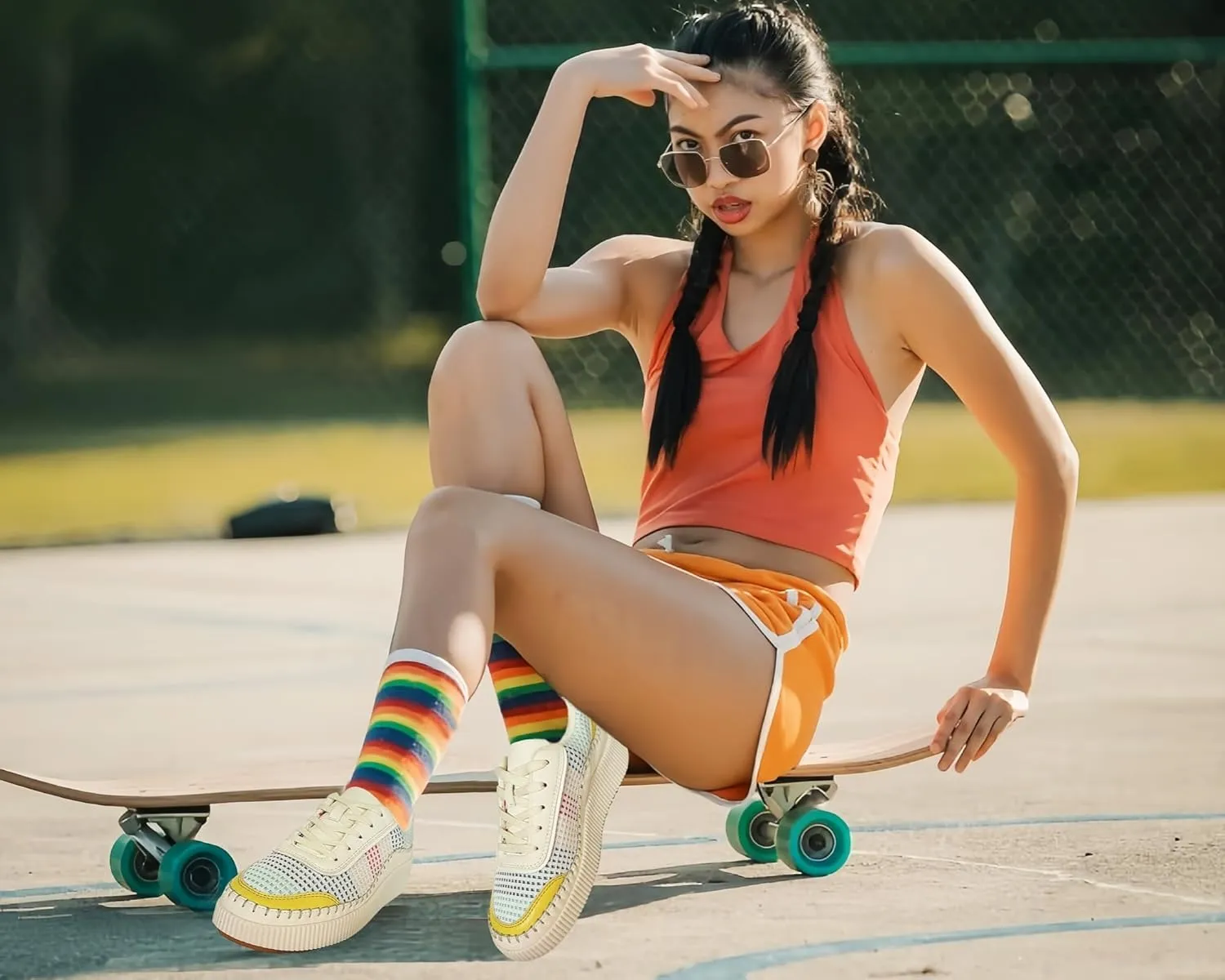 Women Crochet Platform Chunky Sneakers Comfortable Casual Tennis Shoes Fashion Sneaker Chunky Walking Shoes