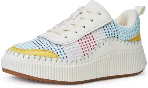 Women Crochet Platform Chunky Sneakers Comfortable Casual Tennis Shoes Fashion Sneaker Chunky Walking Shoes