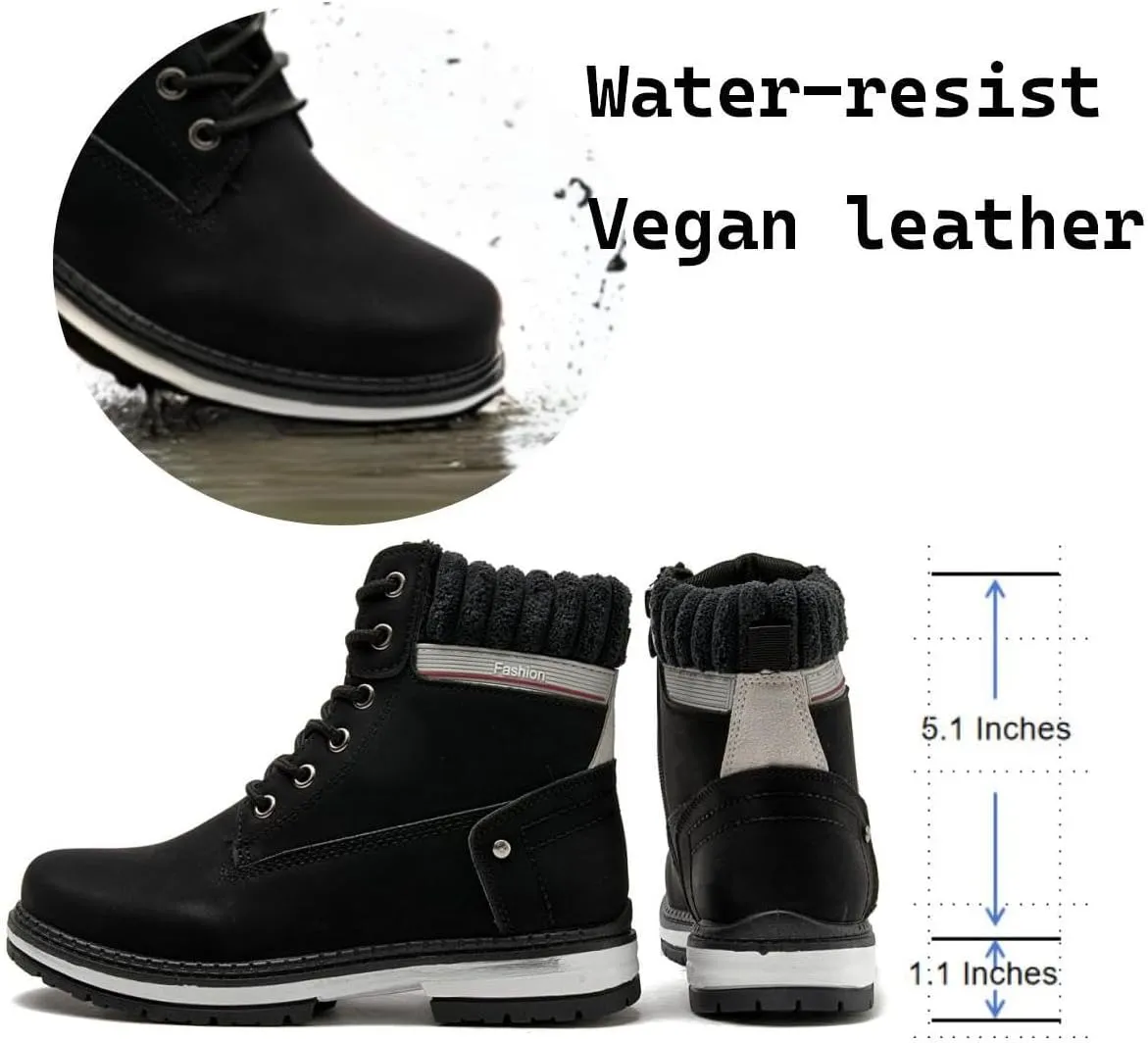 Women Work Boots - Waterproof Hiking Outdoor Lightweight Construction Composite Comfortable Zipper Hiking