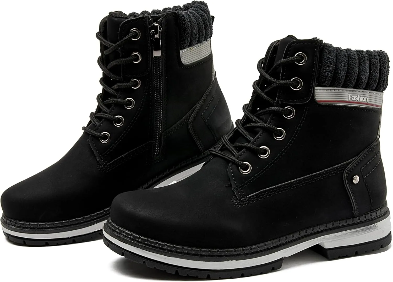 Women Work Boots - Waterproof Hiking Outdoor Lightweight Construction Composite Comfortable Zipper Hiking