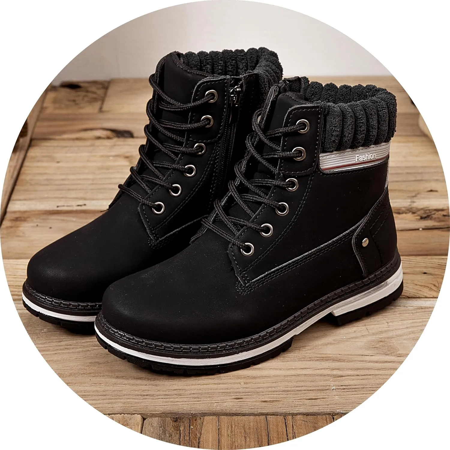 Women Work Boots - Waterproof Hiking Outdoor Lightweight Construction Composite Comfortable Zipper Hiking