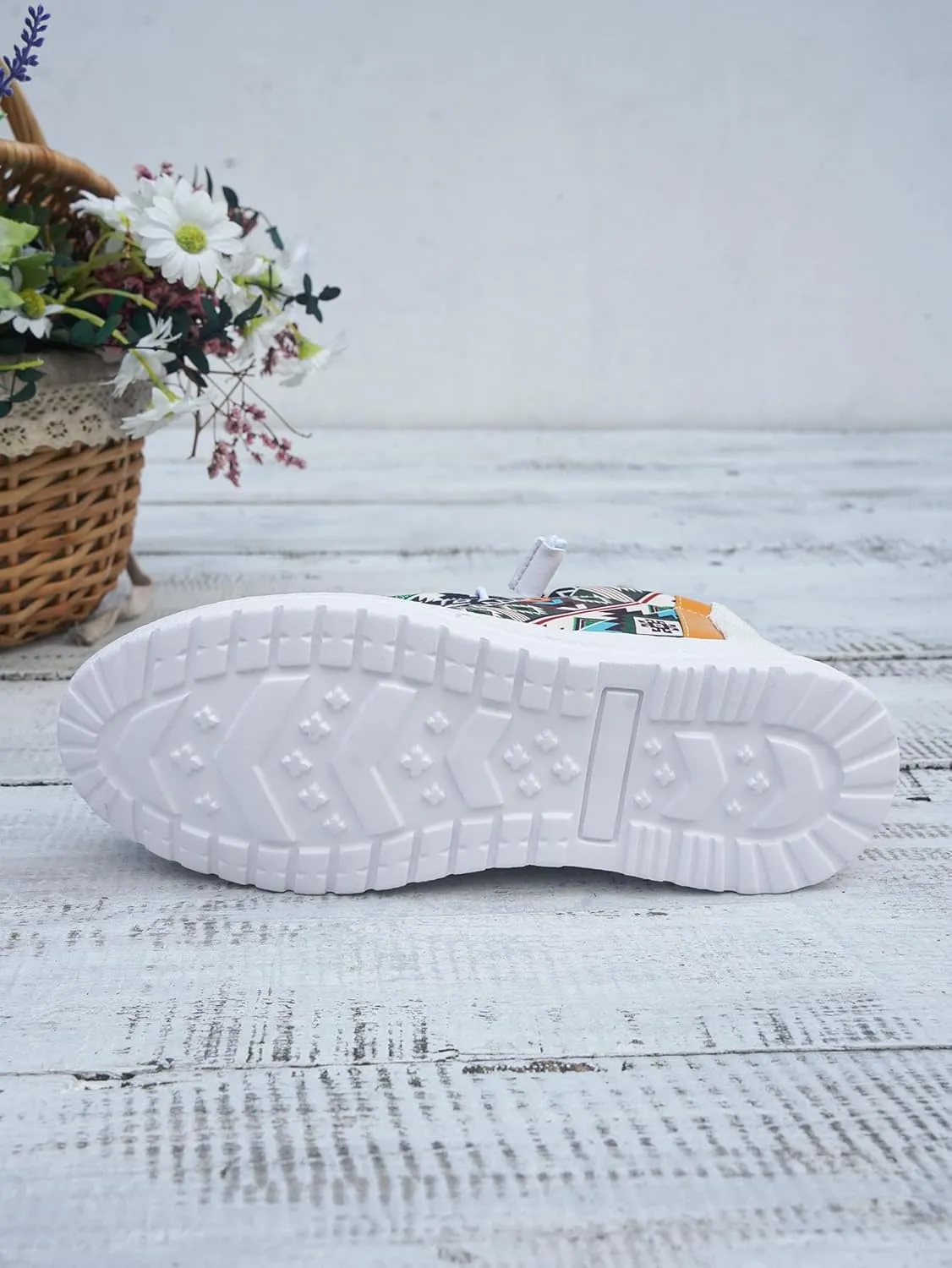 Women's Aztec Loafers Shoes Comfortable Lightweight Boat Shoes Easy Slip On Deck Drving Shoes Elastic Laces Outdoor Flat Walking Shoes Breathable Canvas Shoes Sneakers, Colorful