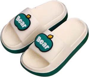 Womens Cute Summer Sandals Slippers Open-Toe Pillow Slides Cushioned Home Beach Indoor Outdoor Shower Shoes