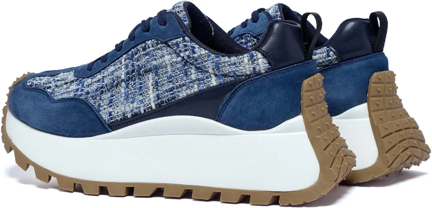 Women's Fashion Sneakers Casual Chunky Lace Up Walking Shoes Lightweight Cushioning Arch Support Retro Tennis Running Sneakers Non-Slip Women's Shoes