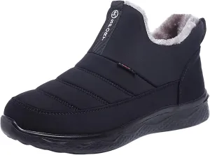 Womens Mens Snow Boots Winter Shoes Slip On Ankle Booties Anti-Slip Waterproof Fur Lined Outdoor Sneakers Short Boots