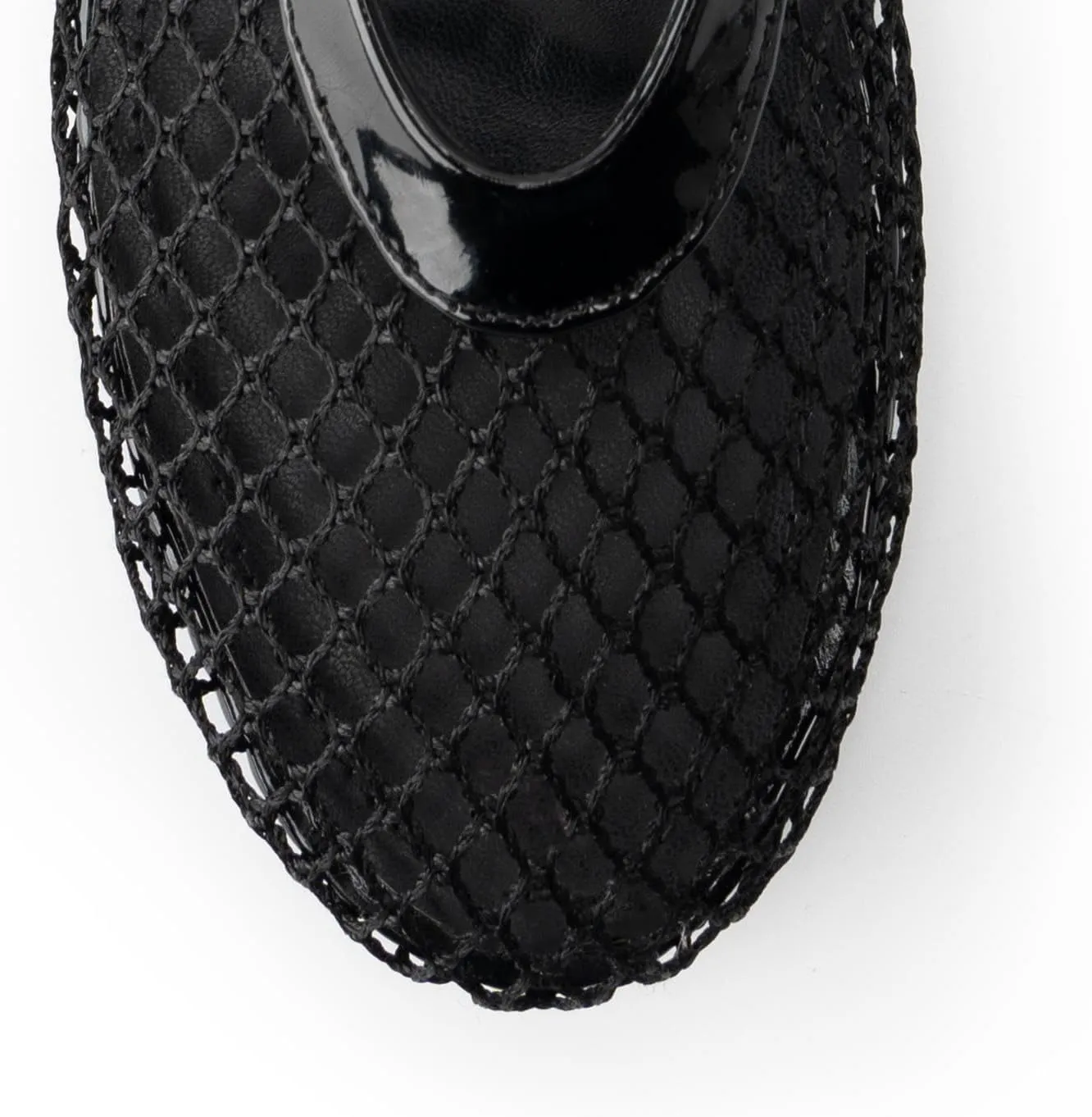 Women's Mesh Ballet Flats,Fishnet Ballerina Buckle Strap Shoes,Mary Jane Flats Casual Comfortable Daily Dress Shoes