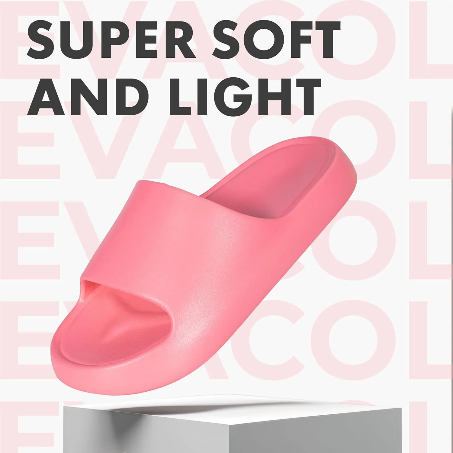 Women’s Pillow Slippers - Ultra-Soft Shower Shoes, Anti-Slip Bathroom Sandals, Quick-Drying Easy to Clean Slides for Indoor & Outdoor Use, Bathroom, Bedroom, or Pool.