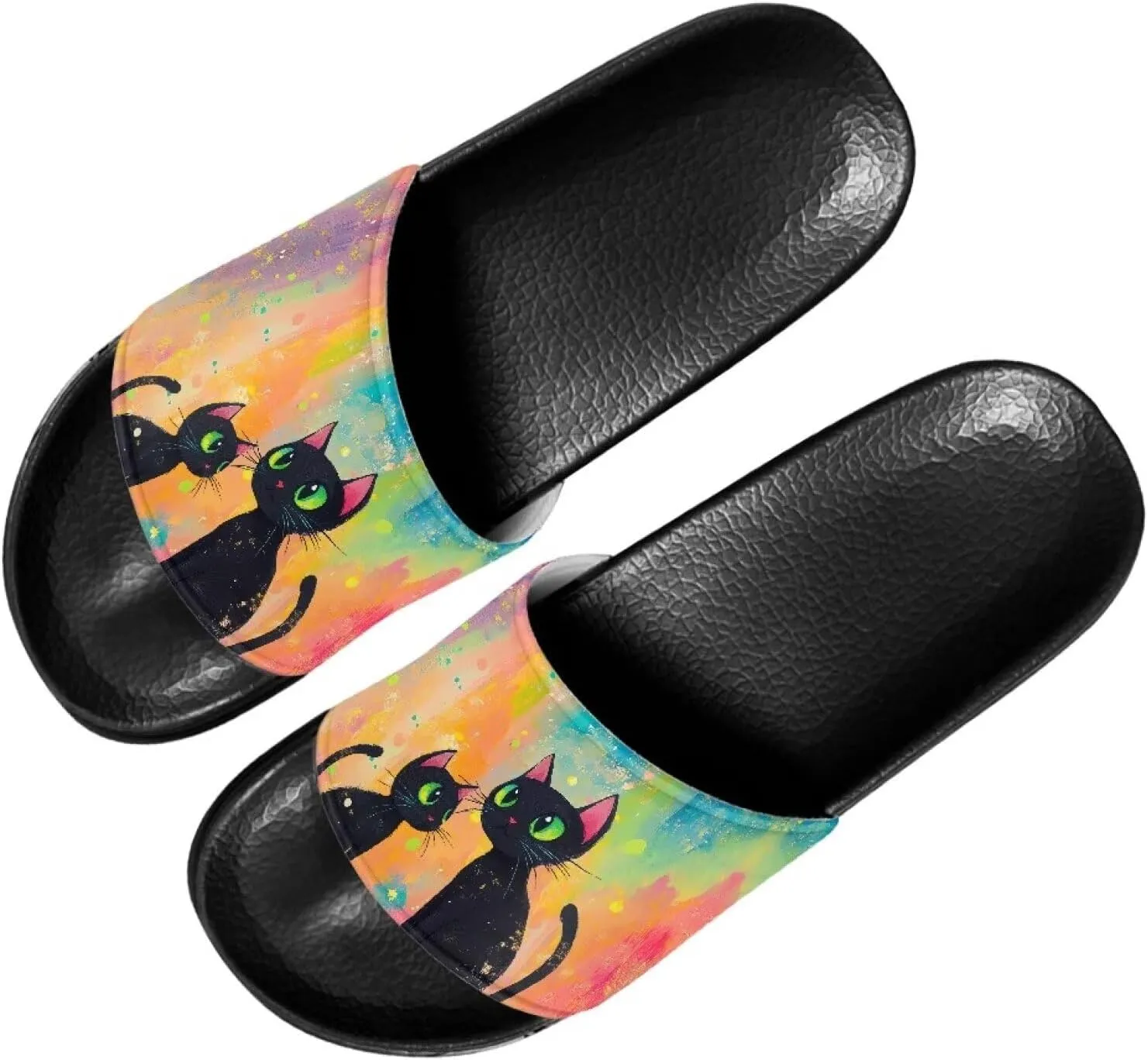 Women's Shower Slippers Indoor Bathroom Shoes Beach Sandals Summer Shoes Comfortable Cute Print Pillow Slippers
