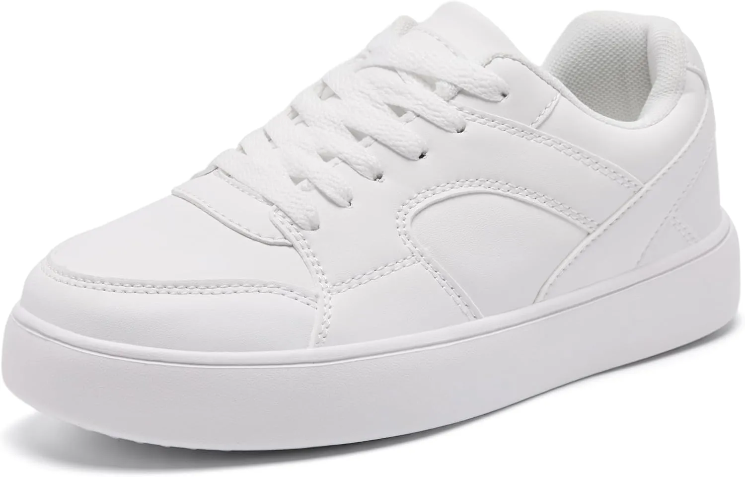 Women's Skateboard Shoes Fashion Casual Sneakers Low Top Lightweight Comfortable Lace-Up Leather Non Slip Shoe