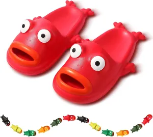 Womens Slides,Cloud Slides for Women Men,Frog Slippers,Frog Flip Flops,Funny House Slide Sandals for Beach Pool Shower Outdoor Indoor