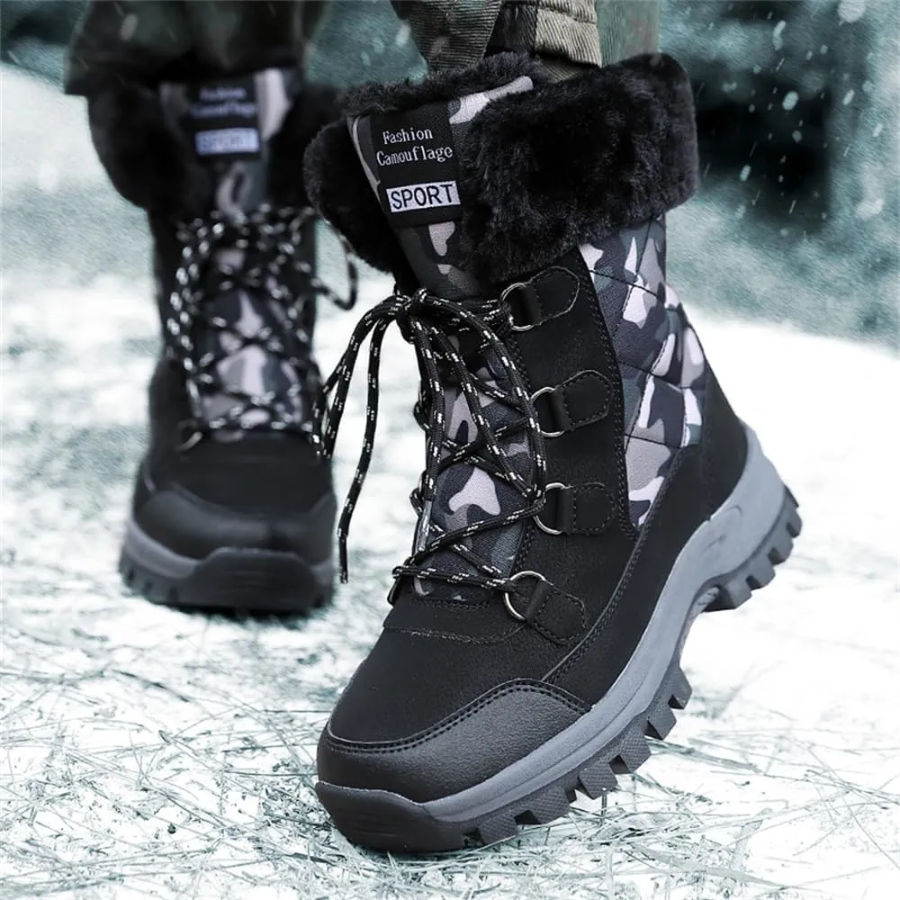 Women's Snow Boots Anti-Slip Outdoor Shoes Winter Snow Boots Warm Fur Lined Comfortable Shoes for Women