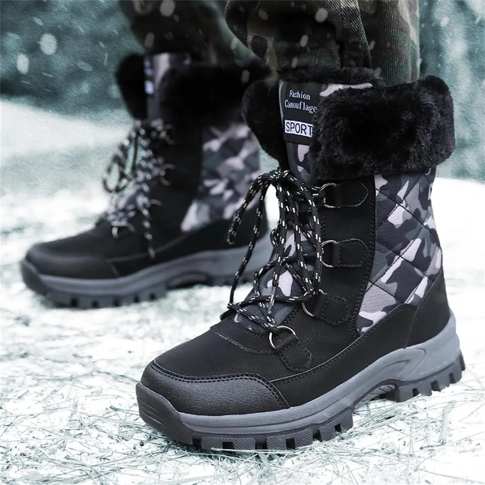 Women's Snow Boots Anti-Slip Outdoor Shoes Winter Snow Boots Warm Fur Lined Comfortable Shoes for Women