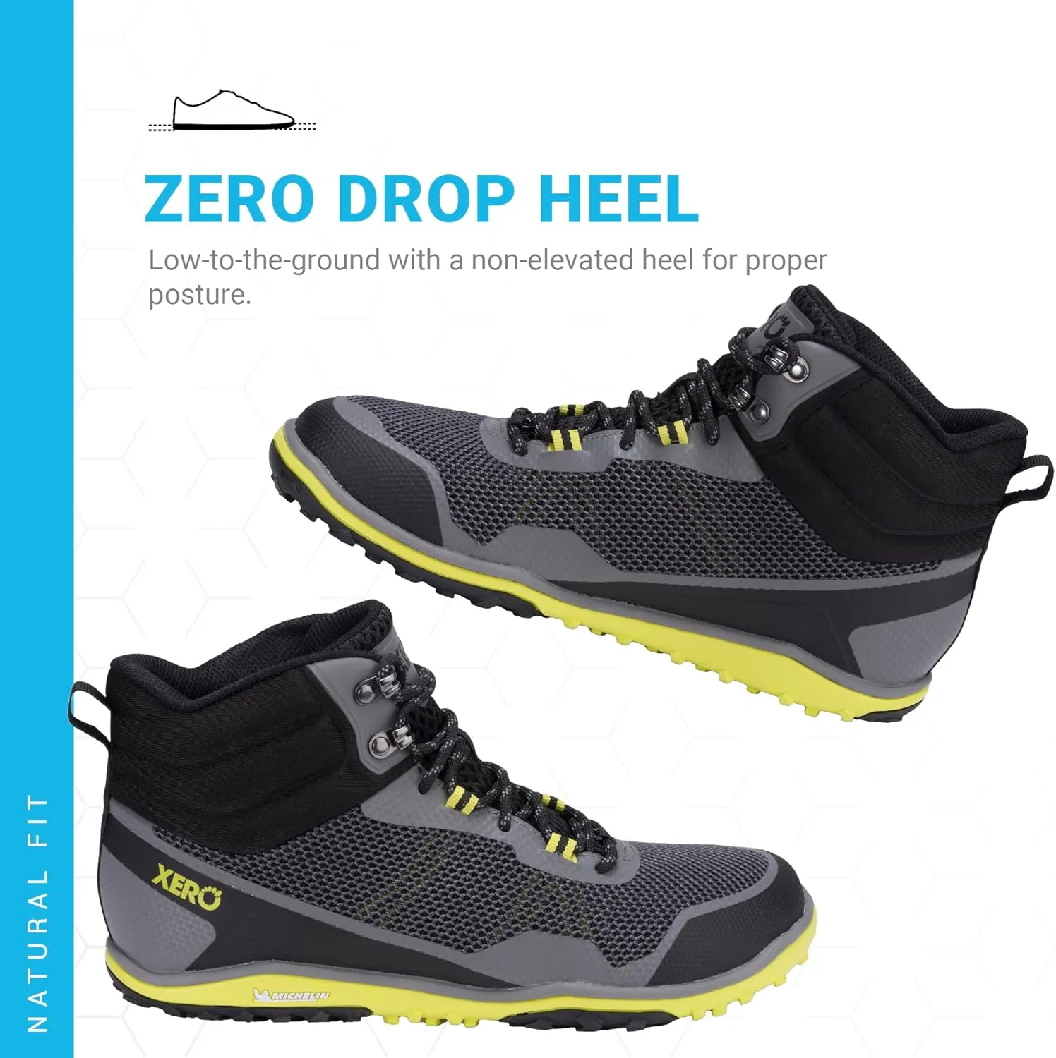 Xero Shoes Barefoot Hiking Shoes for Men | Scrambler Mid Hiking Boots | Zero Drop, Wide Toe Box, Minimalist Men's Hiking Shoes