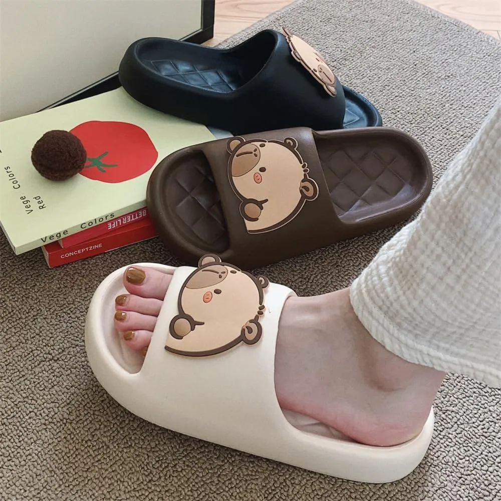 XIXITIAO Men's and Women's Capybara Slides,Cute Animal Capybara Slippers,Non Slip Quick Drying Shower Shoes,Summer Novelty Open Toe Slide