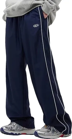 Y2k Pants Men Block Color Sweatpants Hip Hop Streetwear Pants Baggy Wide Leg Sweatpants Jogger Pants