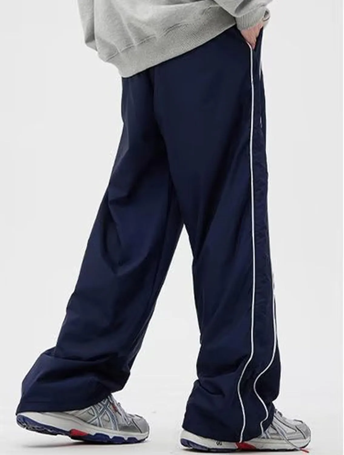 Y2k Pants Men Block Color Sweatpants Hip Hop Streetwear Pants Baggy Wide Leg Sweatpants Jogger Pants