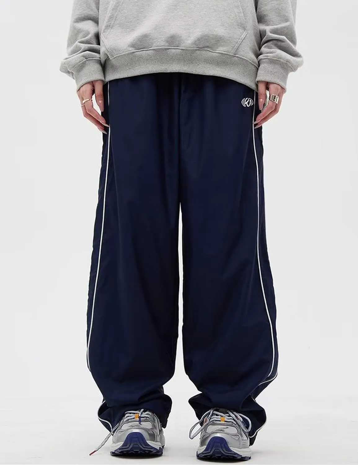 Y2k Pants Men Block Color Sweatpants Hip Hop Streetwear Pants Baggy Wide Leg Sweatpants Jogger Pants