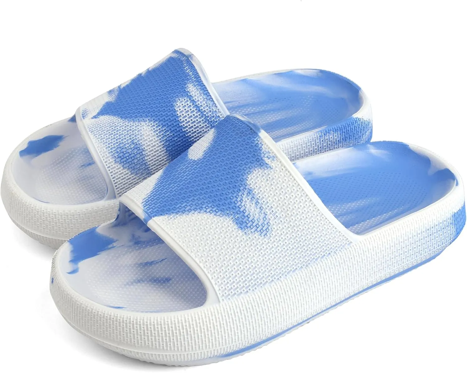 Youecci Cloud Slides for Kids丨Shower Slippers Bathroom Pool Sandals丨Boys Girls Comfy Thick Sole Slippers丨Summer Non-Slip Beach Shoes