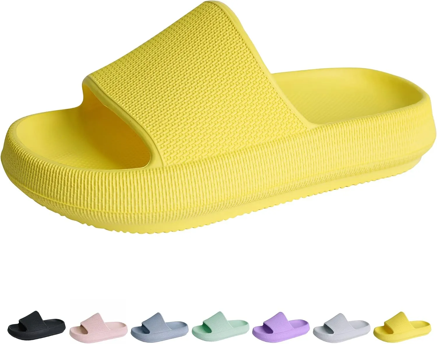 Youecci Cloud Slides for Kids丨Shower Slippers Bathroom Pool Sandals丨Boys Girls Comfy Thick Sole Slippers丨Summer Non-Slip Beach Shoes