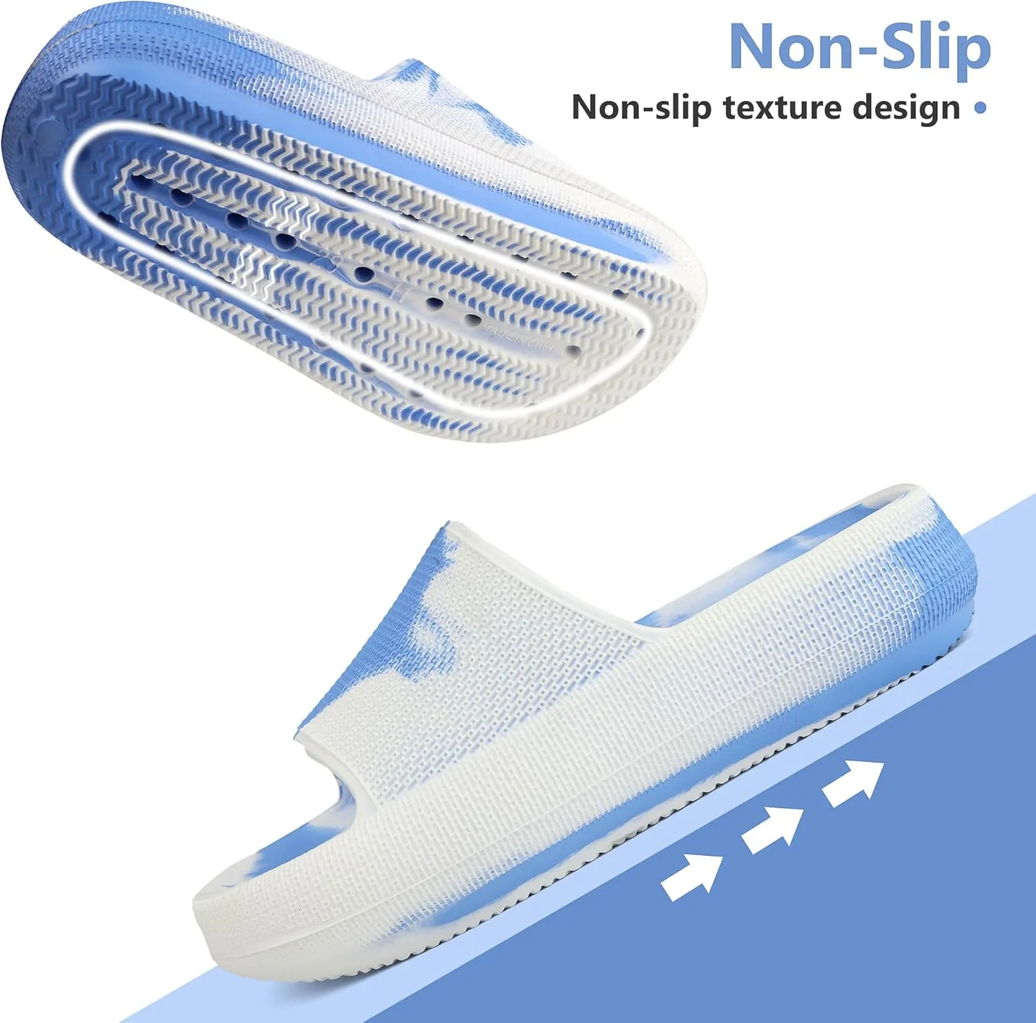 Youecci Cloud Slides for Kids丨Shower Slippers Bathroom Pool Sandals丨Boys Girls Comfy Thick Sole Slippers丨Summer Non-Slip Beach Shoes