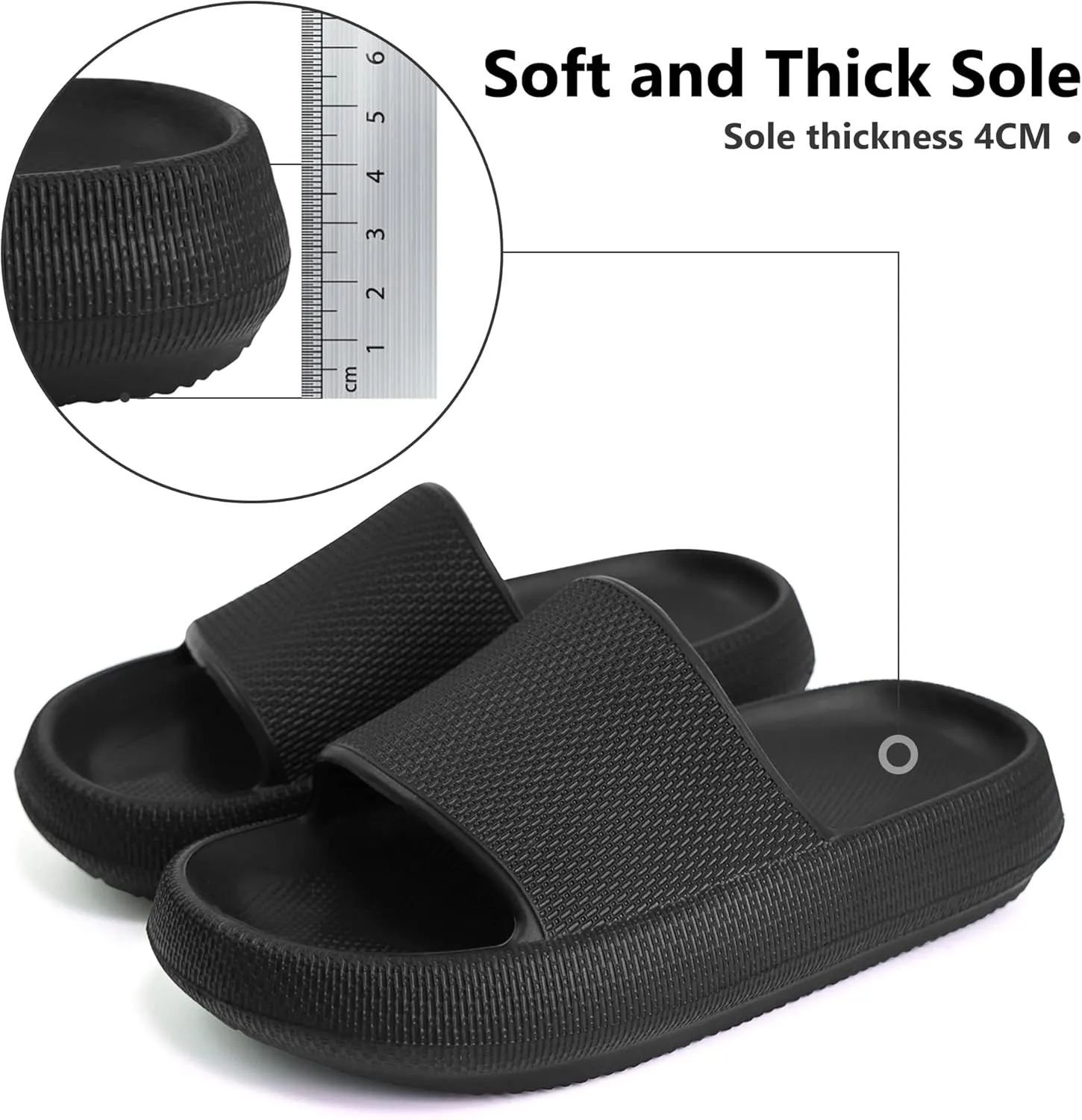 Youecci Cloud Slides for Kids丨Shower Slippers Bathroom Pool Sandals丨Boys Girls Comfy Thick Sole Slippers丨Summer Non-Slip Beach Shoes