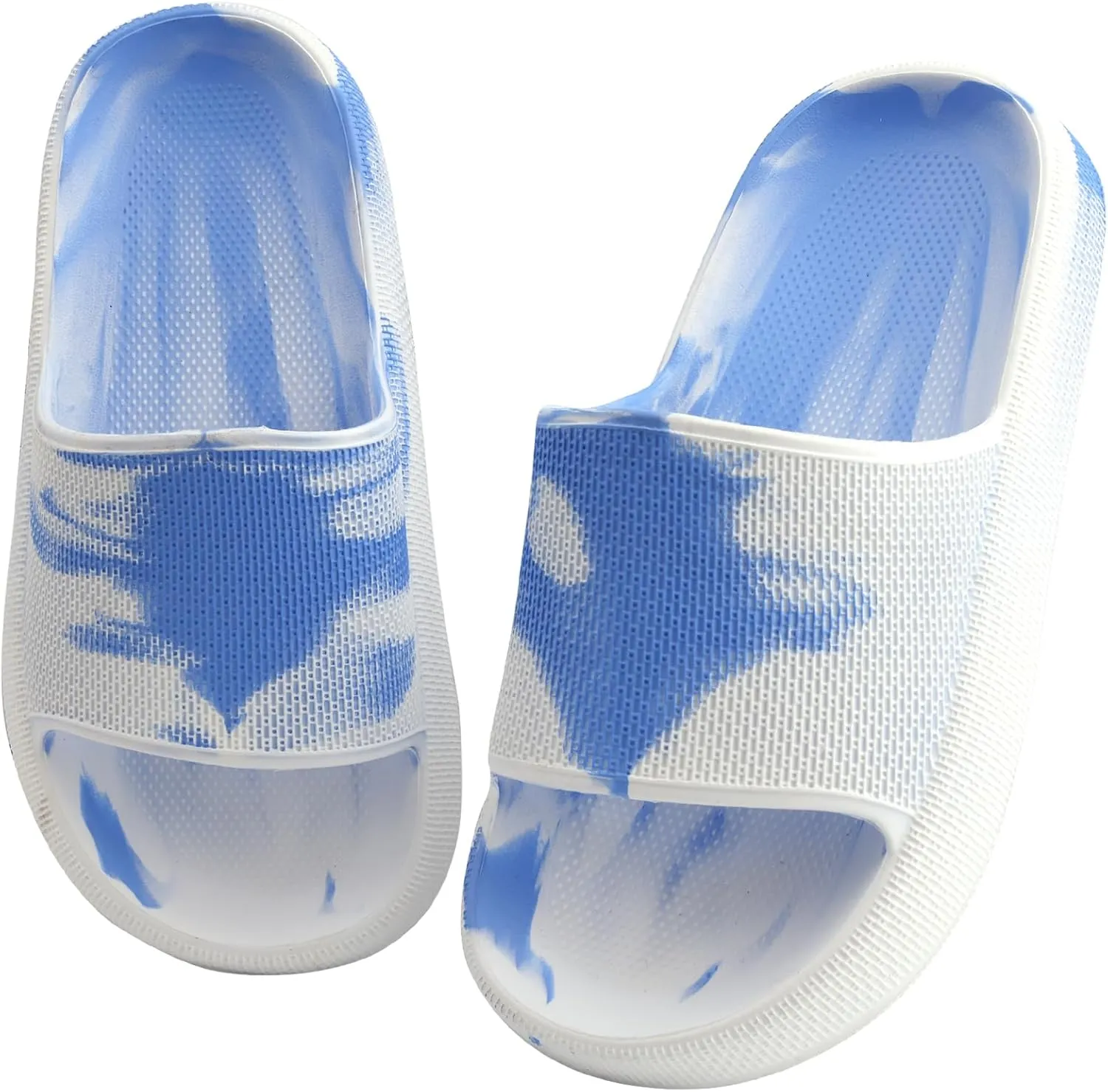 Youecci Cloud Slides for Kids丨Shower Slippers Bathroom Pool Sandals丨Boys Girls Comfy Thick Sole Slippers丨Summer Non-Slip Beach Shoes
