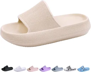 Youecci Cloud Slides for Kids丨Shower Slippers Bathroom Pool Sandals丨Boys Girls Comfy Thick Sole Slippers丨Summer Non-Slip Beach Shoes