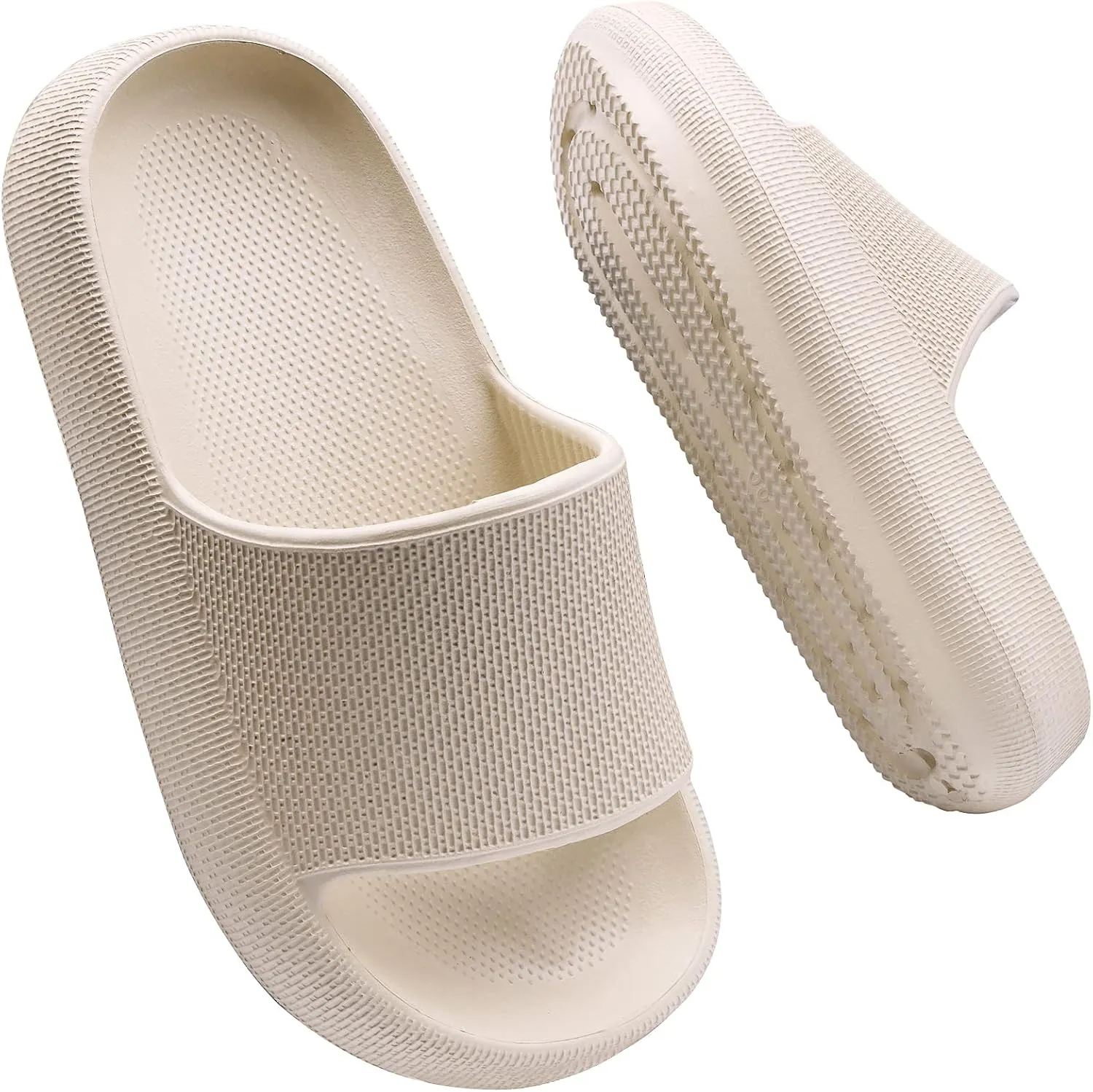 Youecci Cloud Slides for Kids丨Shower Slippers Bathroom Pool Sandals丨Boys Girls Comfy Thick Sole Slippers丨Summer Non-Slip Beach Shoes
