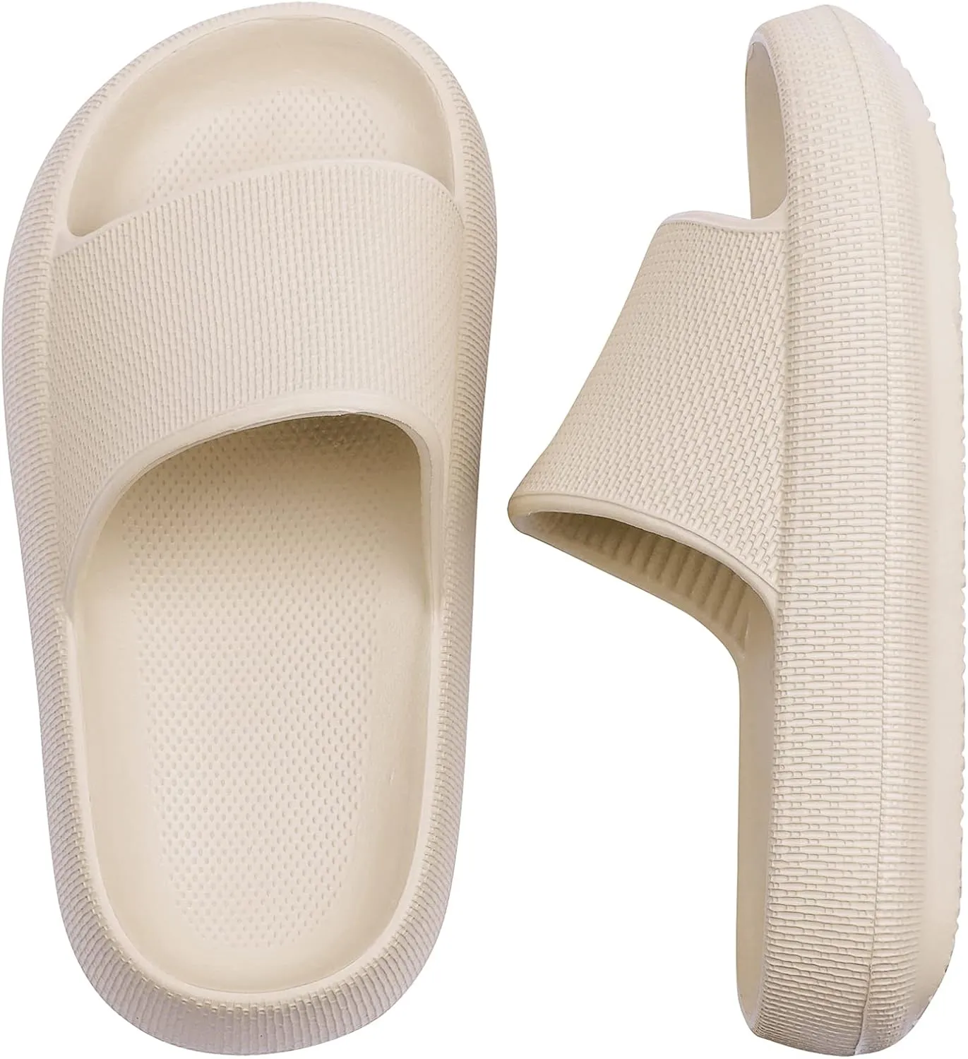 Youecci Cloud Slides for Kids丨Shower Slippers Bathroom Pool Sandals丨Boys Girls Comfy Thick Sole Slippers丨Summer Non-Slip Beach Shoes