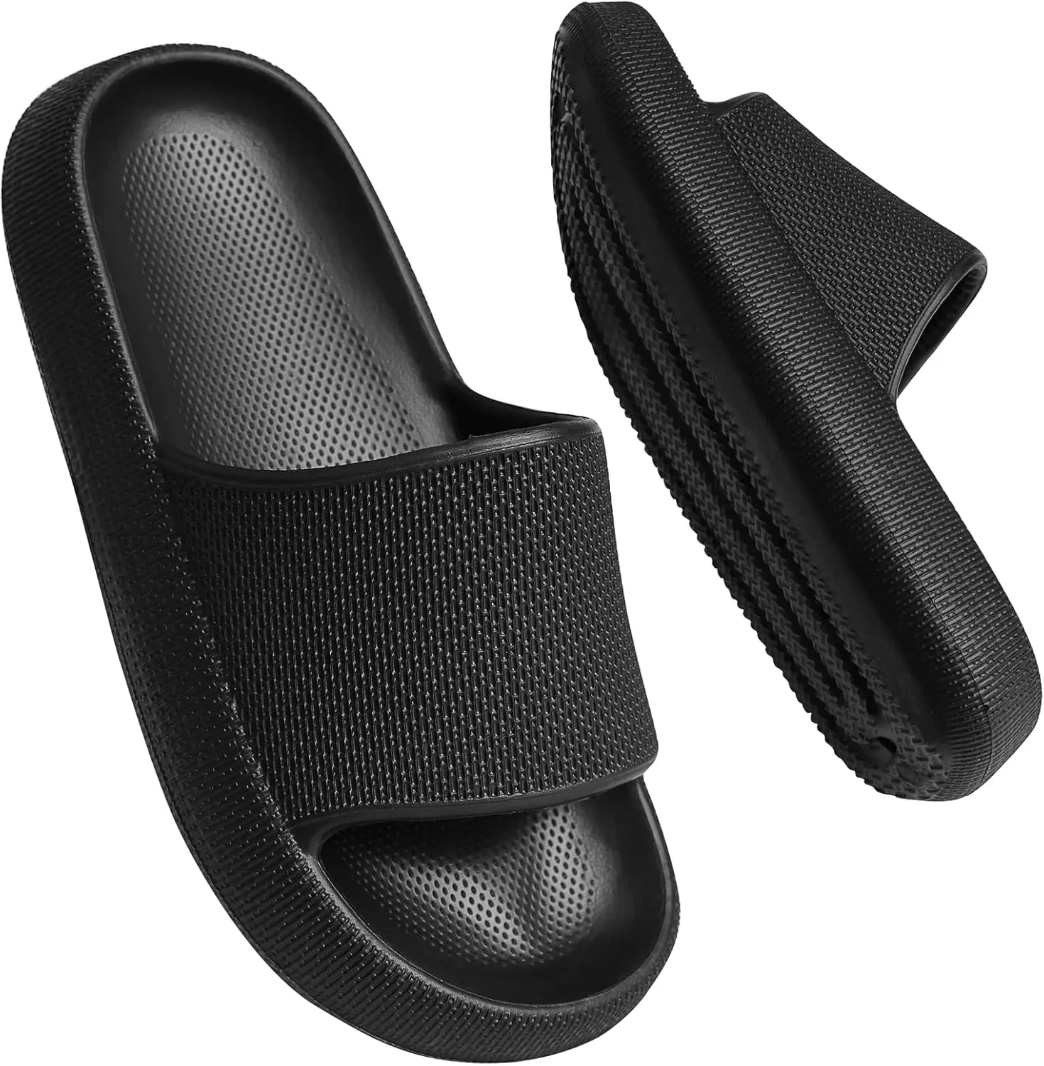 Youecci Cloud Slides for Kids丨Shower Slippers Bathroom Pool Sandals丨Boys Girls Comfy Thick Sole Slippers丨Summer Non-Slip Beach Shoes