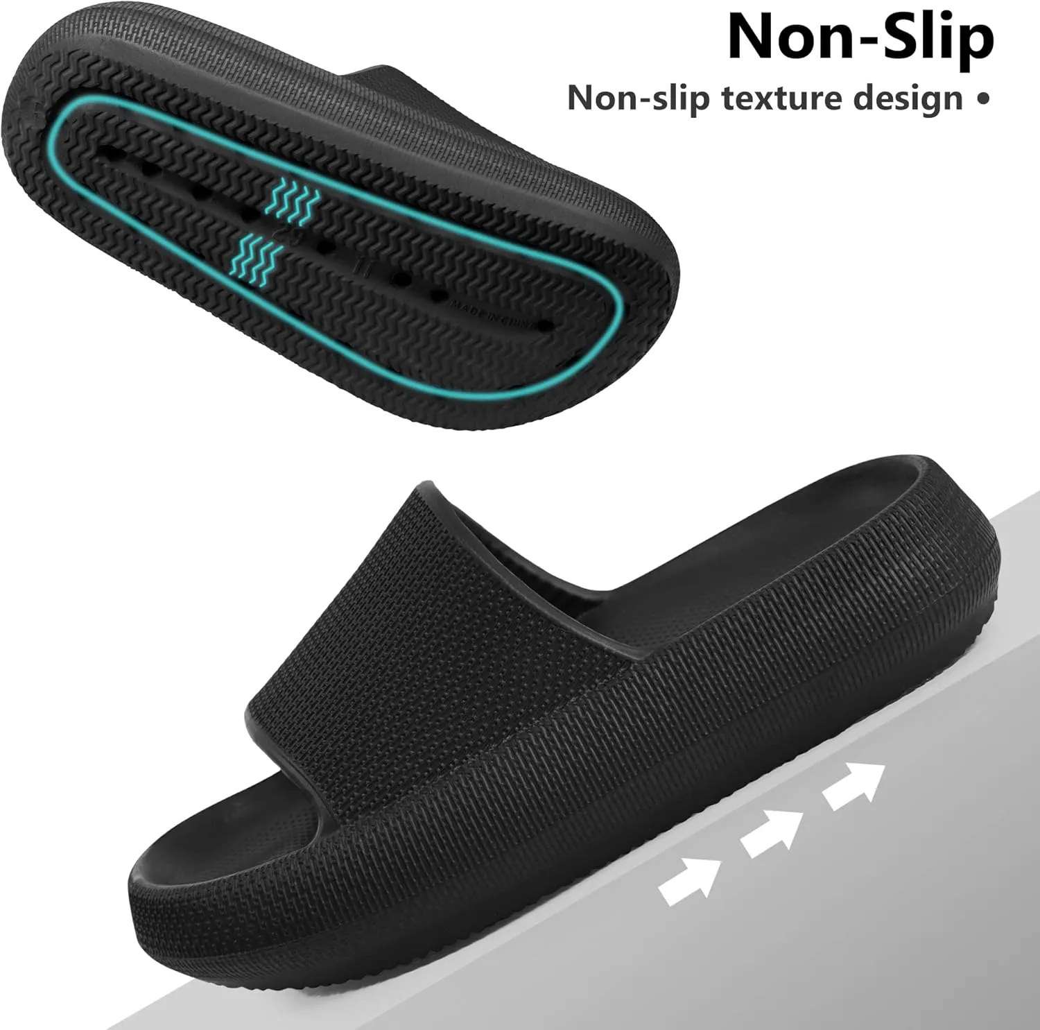 Youecci Cloud Slides for Kids丨Shower Slippers Bathroom Pool Sandals丨Boys Girls Comfy Thick Sole Slippers丨Summer Non-Slip Beach Shoes