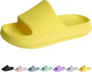 Youecci Cloud Slides for Kids丨Shower Slippers Bathroom Pool Sandals丨Boys Girls Comfy Thick Sole Slippers丨Summer Non-Slip Beach Shoes